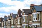 London, England, Great Britain. Typical English row houses. Art Print